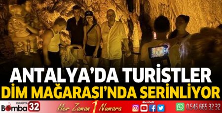 Turistler, Dim Mağarası’nda serinliyor