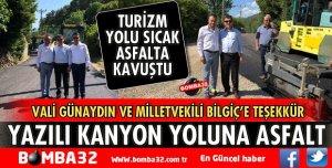 TURİZM YOLU SICAK ASFALTA KAVUŞTU