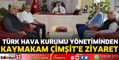 Türk Hava Kurumu yönetiminden Kaymakam Çimşit’e ziyaret 