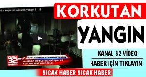 Türk köyünde korkutan yangın