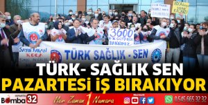 Türk Sağlık Sen, Pazartesi Günü İş Bırakıyor