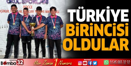 Türkiye birincisi oldular