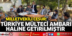 Türkiye mülteci ambarı haline getirilmiştir