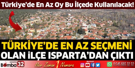 Türkiye’de en az seçmeni olan ilçe Isparta’dan çıktı