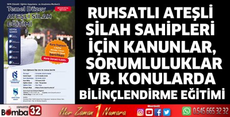 Türkiye’de ilk kez Isparta’da ateşli silah eğitimi verilecek