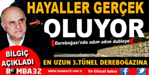Türkiye’deki en uzun 3. tünel Dereboğazına yapılacak
