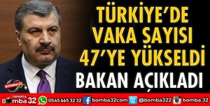 TÜRKİYE'DE VAKA SAYISI 47'YE YÜKSELDİ 