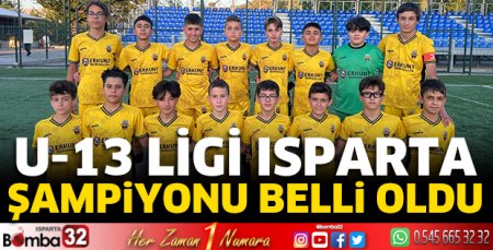 U-13 ligi Isparta şampiyonu belli oldu