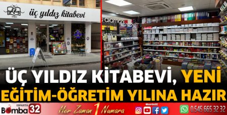 Üç yıldız kitabevi, yeni eğitim-öğretim yılına hazır