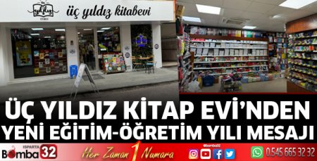 Üç Yıldız Kitap Evi’nden yeni eğitim-öğretim yılı mesajı