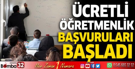 Ücretli öğretmenlik başvuruları başladı
