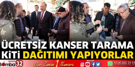 Ücretsiz kanser tarama kiti dağıtıyorlar 