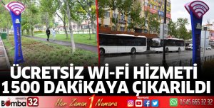 Ücretsiz Wİ-Fİ hizmeti 1500 dakikaya çıkarıldı