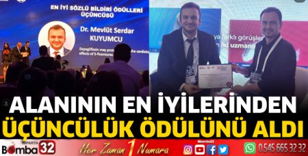 Üçüncülük ödülüne layık görüldü