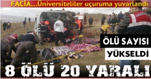 Uçuruma yuvarlandı: 8 ölü, 20 yaralı