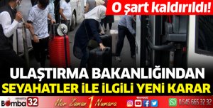 Ulaştırma Bakanlığı'ndan seyahatler ile ilgili yeni karar