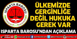 ÜLKEMİZDE GERGİNLİĞE DEĞİL HUKUKA GEREK VAR