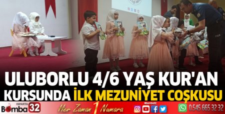 Uluborlu 4/6 Yaş Kur'an Kursunda ilk mezuniyet coşkusu