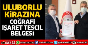 ULUBORLU KİRAZINA COĞRAFİ İŞARET TESCİL BELGESİ