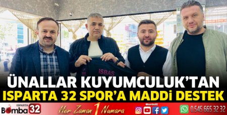 Ünallar Kuyumculuk ’tan Isparta 32 Spor’a maddi destek
