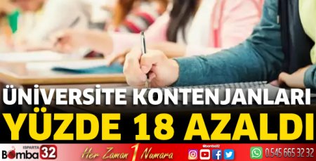 Üniversite kontenjanları yüzde 18 azaldı 