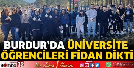 Üniversite öğrencileri fidan dikti