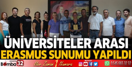 Üniversiteler arası Erasmus sunumu yapıldı