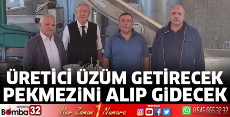 Üretici üzüm getirecek pekmezini alıp gidecek