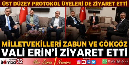 Üst düzey protokol üyelerinden Vali Erin'e ziyaretler