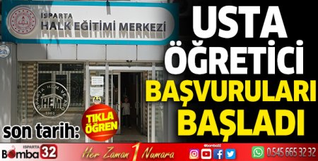 Usta öğretici başvuruları başladı