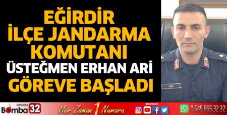Üsteğmen Erhan Ari göreve başladı