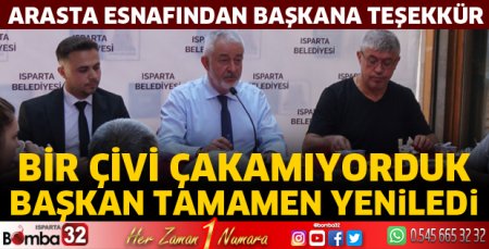 Üzüm Pazarı esnafından başkana teşekkür