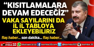 VAKA SAYILARINI DA İL İL TABLOYA EKLEYEBİLİRİZ