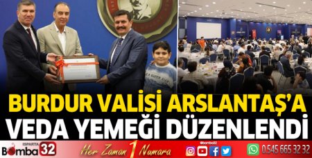 Vali Arslantaş'a veda yemeği