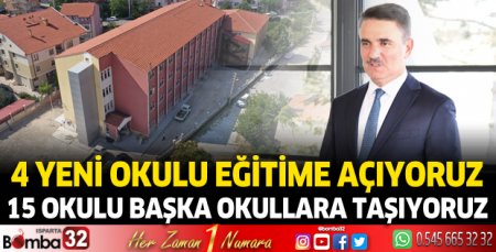 Vali Baruş: 4 yeni okulu eğitime açıyoruz