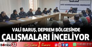 Vali Baruş, Afşin'de çalışmalarını sürdürüyor
