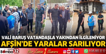 Vali Baruş, Afşin'de vatandaşla yakından ilgileniyor