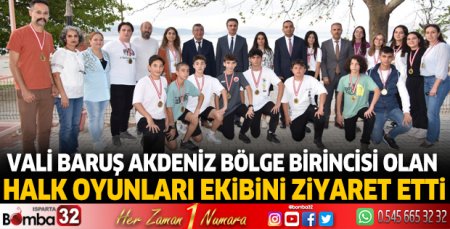 Vali Baruş Halk Oyunları ekibini ziyaret etti