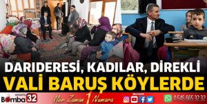 Vali Baruş köyleri geziyor