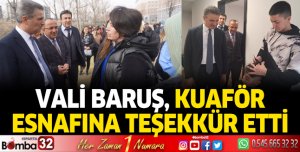 Vali Baruş kuaför esnafına teşekkür etti