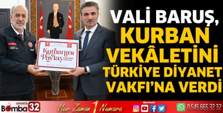 Vali Baruş kurban vekâletini Türkiye Diyanet Vakfı'na verdi