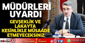 Vali Baruş, müdürleri uyardı