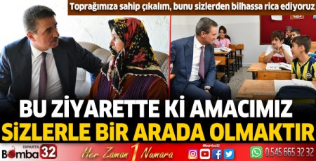 Vali Baruş Sütçüler ilçesini ziyaret etti
