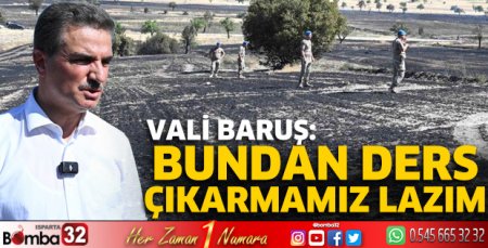 Vali Baruş yangın ile ilgili açıklamalarda bulundu