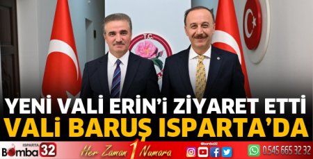 Vali Baruş'tan yeni Vali Erin'e ziyaret 
