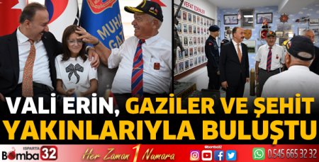 Vali Erin, gaziler ve şehit yakınlarıyla buluştu