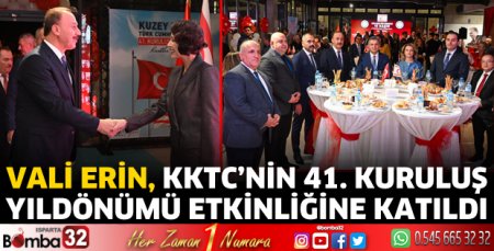 Vali Erin, KKTC’nin Kuruluş yıldönümü etkinliğinde