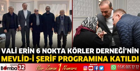Vali Erin Mevlid-İ Şerif programına katıldı