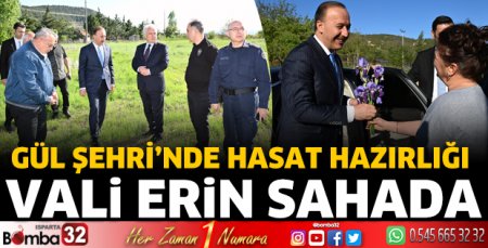 Vali Erin’den Güneykent’e gül hasadı öncesi ziyaret