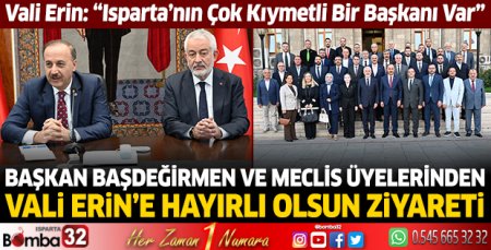 Vali Erin'e Başkan Başdeğirmen ve meclis üyelerinden ziyaret